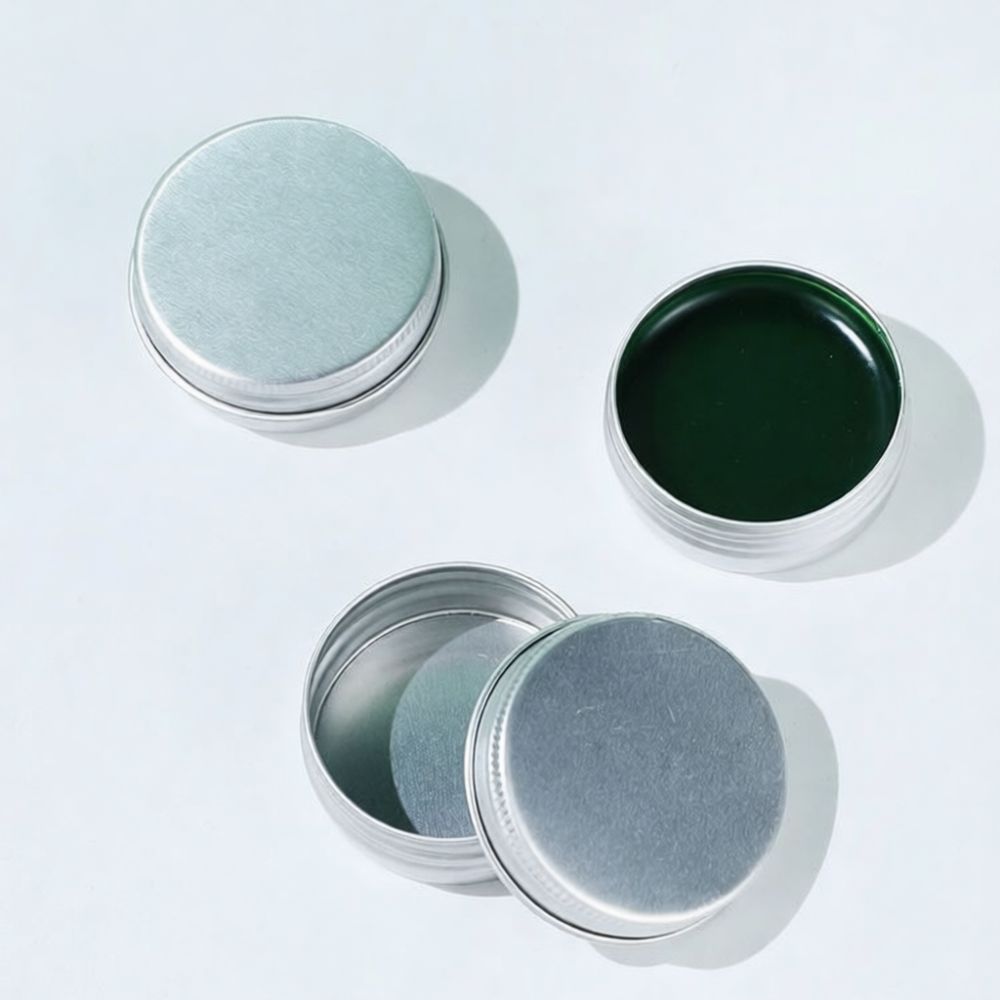 Tin Container Lid - Contenitore Compatto in Alluminio, Vasetto Rotondo
